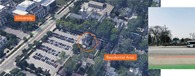 Aerial model of the project site