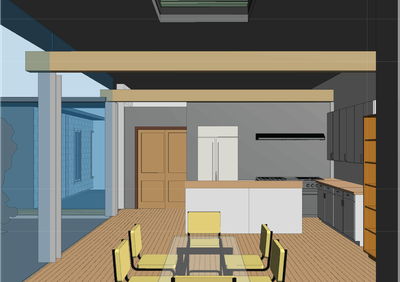Interior rendering of kitchen 2 of 2