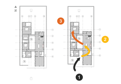 Floorplan of the 1,2,3 House